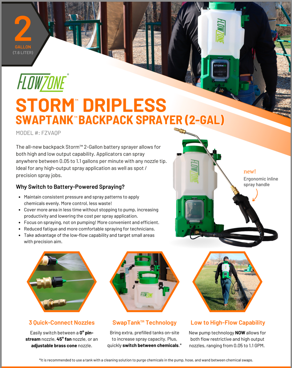 Flowzone Storm Zero-Drip Swaptank Handheld Sprayer 2 Gallon – GCI