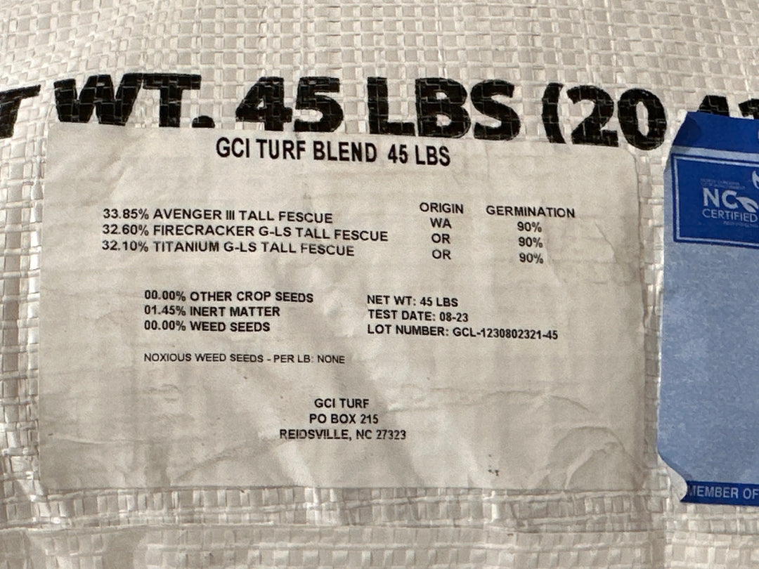 grass seed with low inert matter GCI Turf Type Tall fescue Grass Seed – GCI Turf Academy