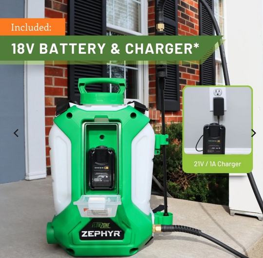 Flowzone Zephyr Battery-Powered Backpack Sprayer (4-Gallon) – GCI